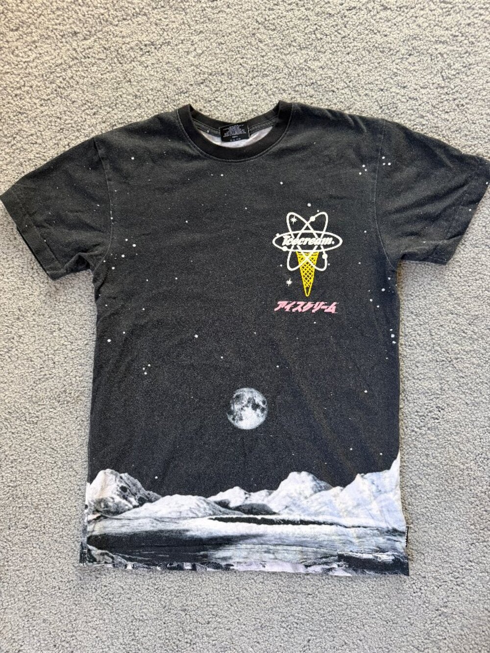 Icecream BBC Interstellar Graphic Tee Space Moon Black Small